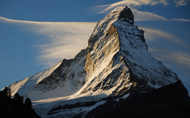 matterhorn, mountain, snow, peak, HD wallpaper