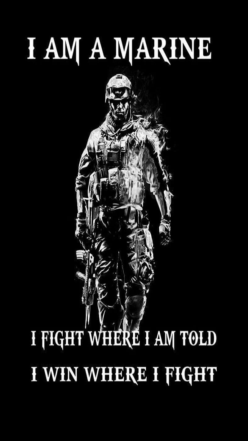 I Am A Marine , corps, marines, military, soldier, usmc, HD phone wallpaper
