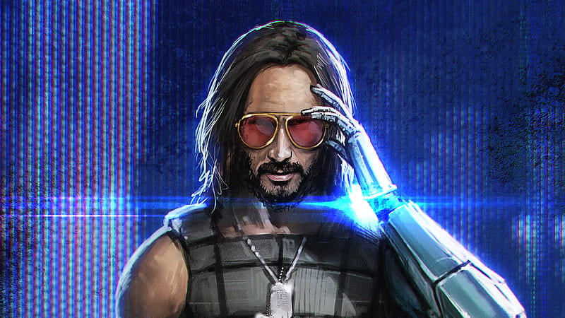 Keanu Reeves In Cyberpunk 2077 Art, keanu-reeves, cyberpunk-2077, games, artwork, behance, HD wallpaper