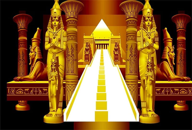 AOFOTO ft Golden Egyptian Pharaoh Ancient Sphinx Backdrop Abstract Pyramid Stairway graphy Background Egypt Queen Kid Boy Girl Portrait Religion History Culture Studio Props : Everything Else, HD wallpaper
