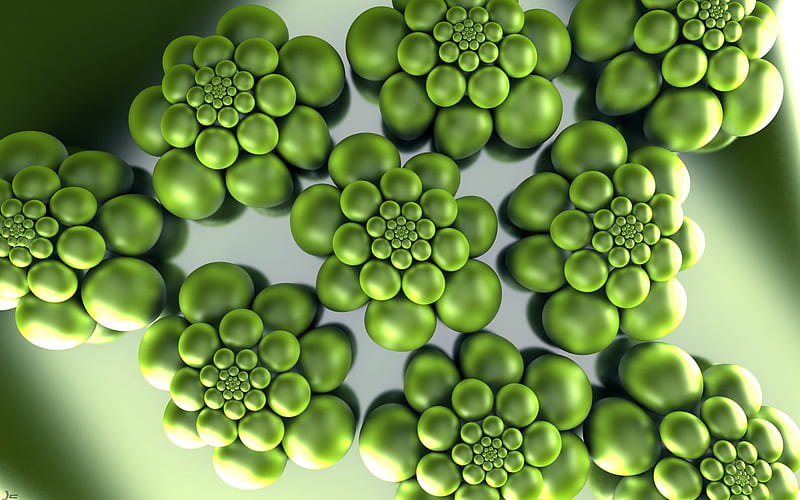 Green Strain, green bubbles, green, green marbles, morula, HD wallpaper