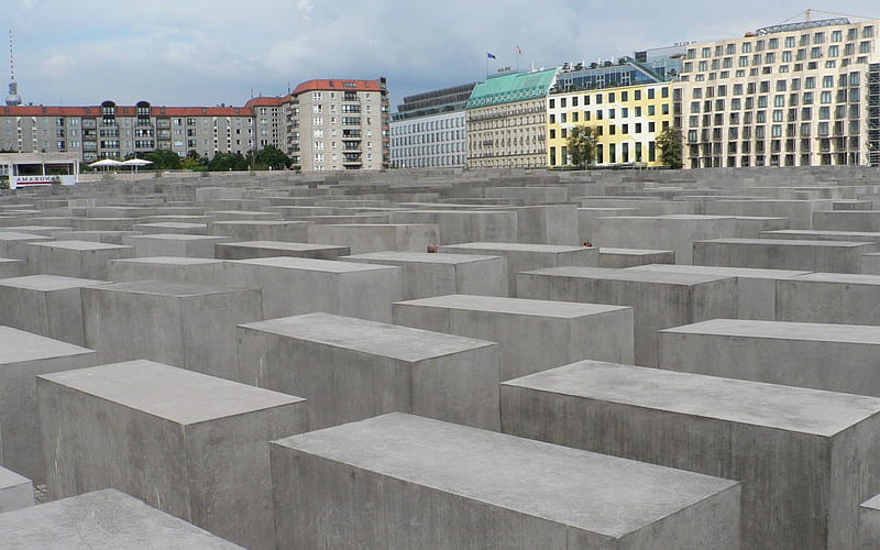 Berlin, view, germany, berlin, memorian, europe, never come back, monument, city, druffix, holocaust, HD wallpaper