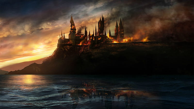 Hogwarts Battle, poter, castle, harry, potter, hogwarts, rowling, HD wallpaper