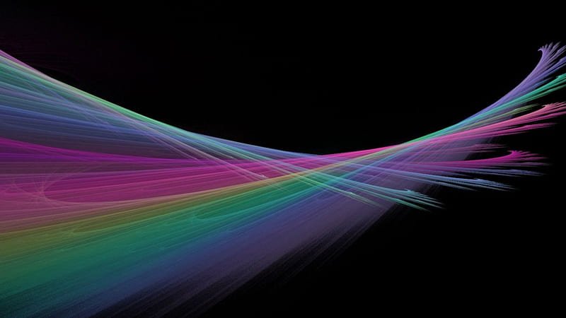 Fractal Prism, prism, rainbow, abstract, fractal, HD wallpaper