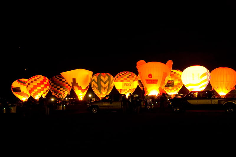 Dawn Patrol at Albuquerque, hot air balloons, aibf, dawn patrol, albuquerque, HD wallpaper