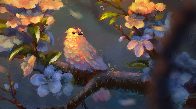 Bird Painting , bird, painting, artist, artwork, digital-art, HD wallpaper