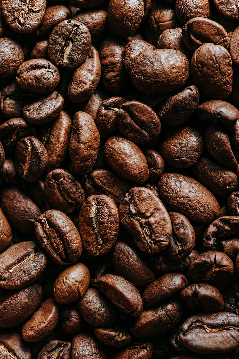 coffee beans, coffee, brown, roasted, HD phone wallpaper