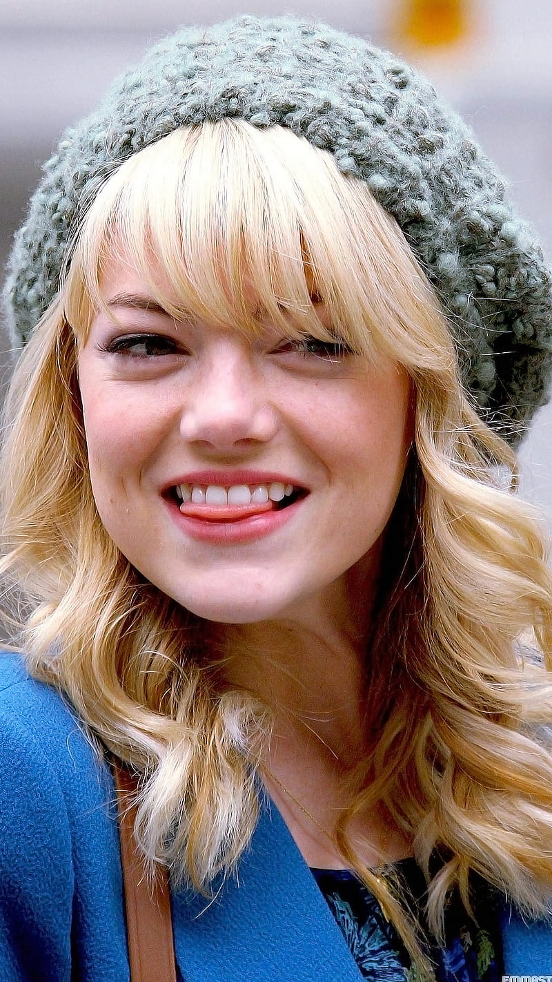 Emma stone, actress, cute, pretty, smile, HD phone wallpaper