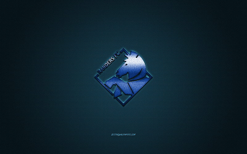 Randers FC, Danish football club, Danish Superliga, blue logo, blue ...