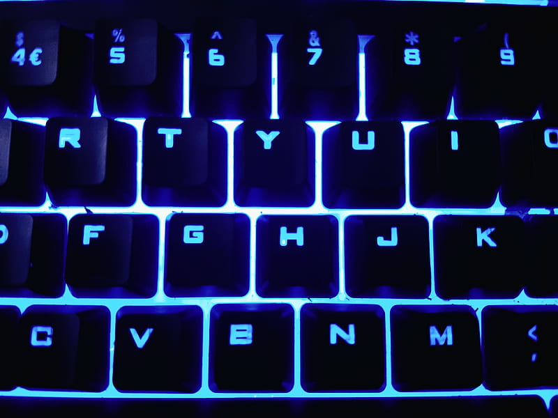 Backlight keyboard, computer, it, keys, tech, HD wallpaper