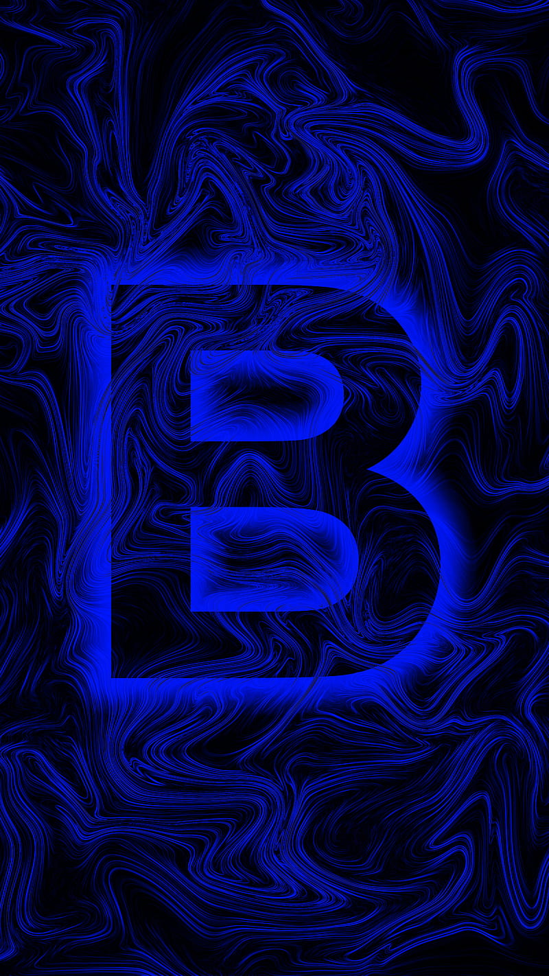 Glowing letter B blue, abstract, glow, letter B, light, lines, HD phone  wallpaper | Peakpx