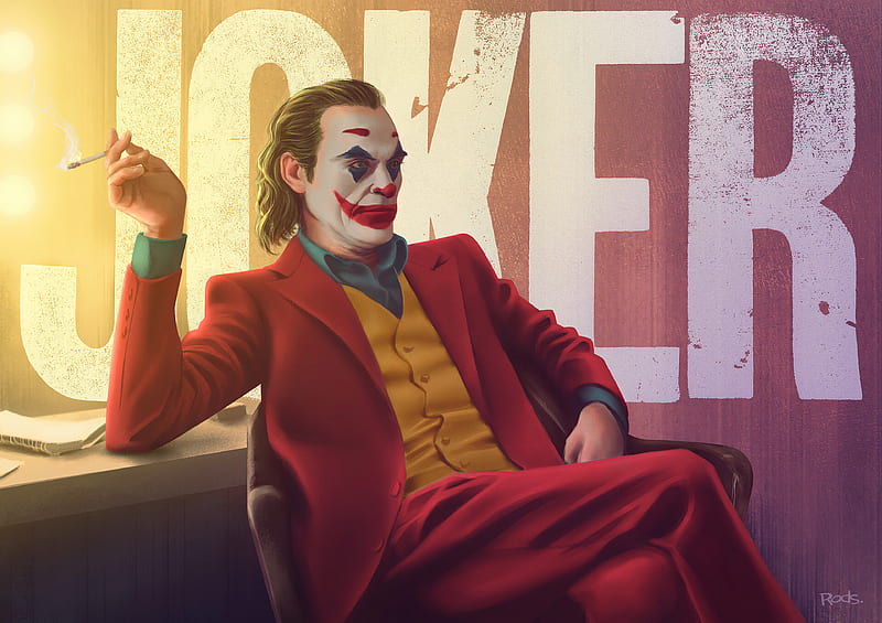 Joker Smoking, joker-movie, joker, superheroes, supervillain, HD wallpaper