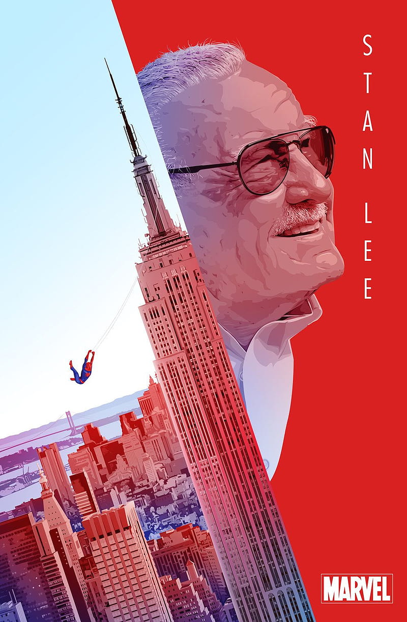 Stan Lee Spider-Man, stan lee, marvel, comics, HD phone wallpaper