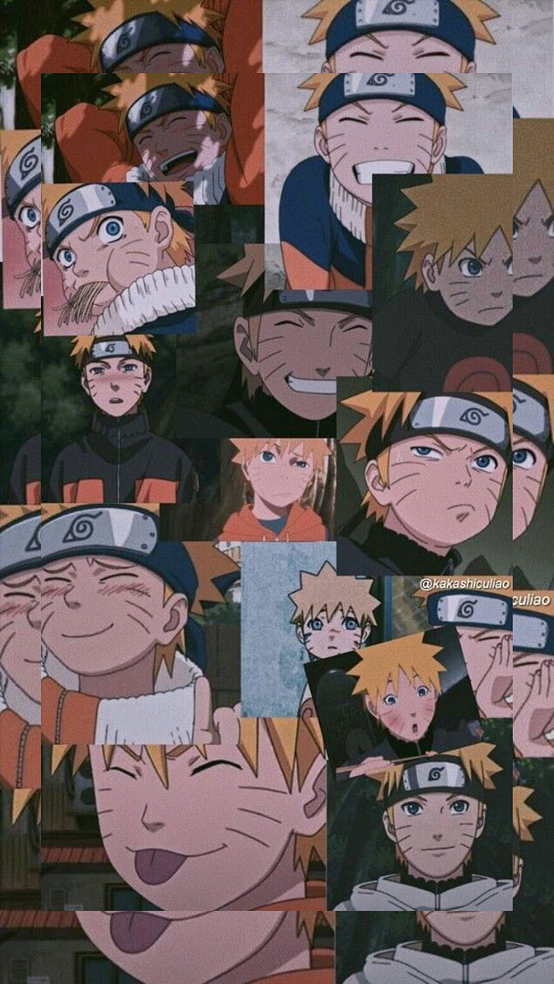 Naruto Uzumaki, anime, collage, HD phone wallpaper