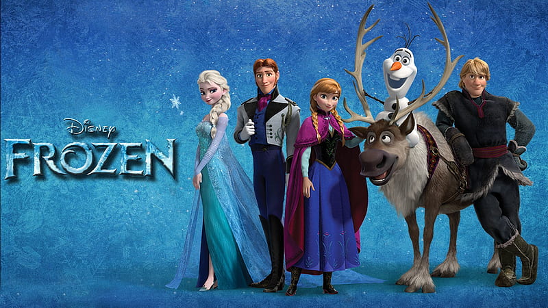 Snow, Frozen, Movie, Frozen (Movie), Anna (Frozen), Elsa (Frozen), Hans (Frozen), Kristoff (Frozen), Olaf (Frozen), Sven (Frozen), HD wallpaper