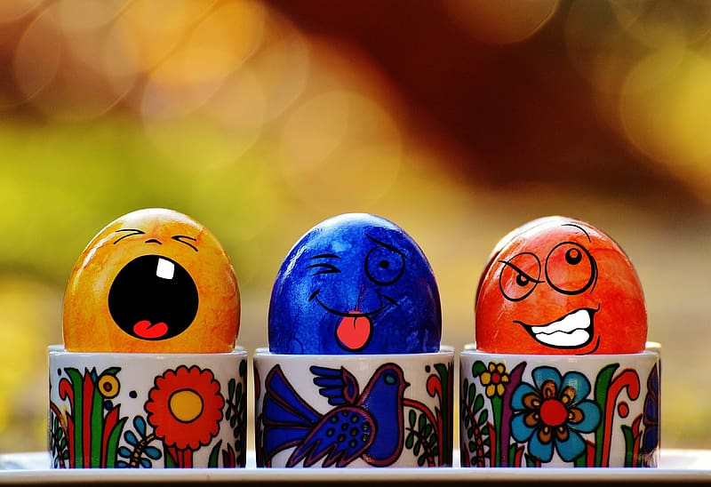 Happy Easter!, egg, card, eggs, easter, funny, cup, HD wallpaper