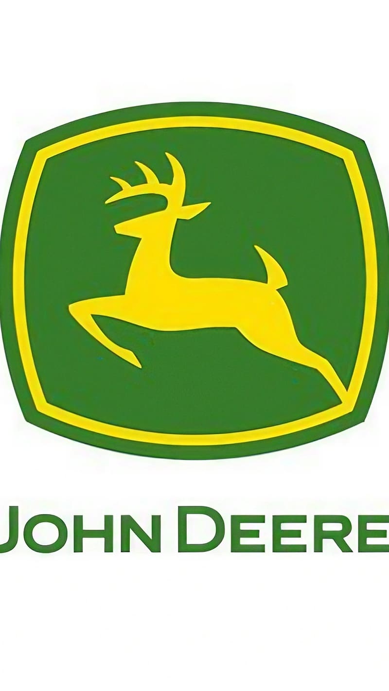 John Deere Tractor Logo type w/ name Monogram die-cut Round MAGNET | eBay