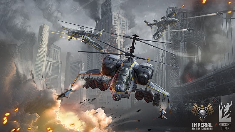 Helicopter, Video Game, Imperial: War Of Tomorrow, HD wallpaper