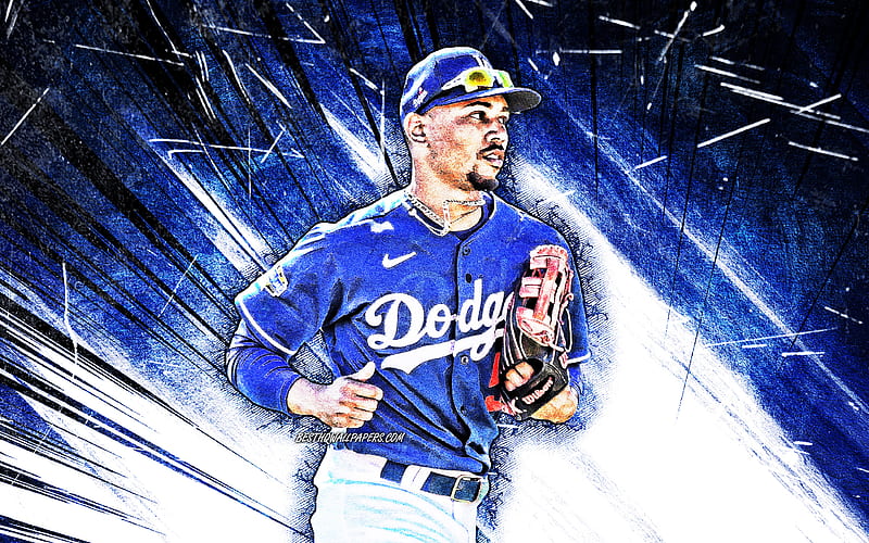Mookie Betts grunge art MLB Los Angeles Dodgers right fielder  baseball HD wallpaper  Peakpx