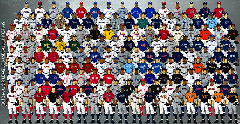 2012 MLB Jerseys, american league, mlb, national league, baseball, jerseys, HD wallpaper