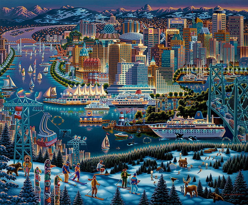 VANCOUVER BASE, ERIC, BASE, PAINTING, VANCOUVER, DOWDLE, HD wallpaper