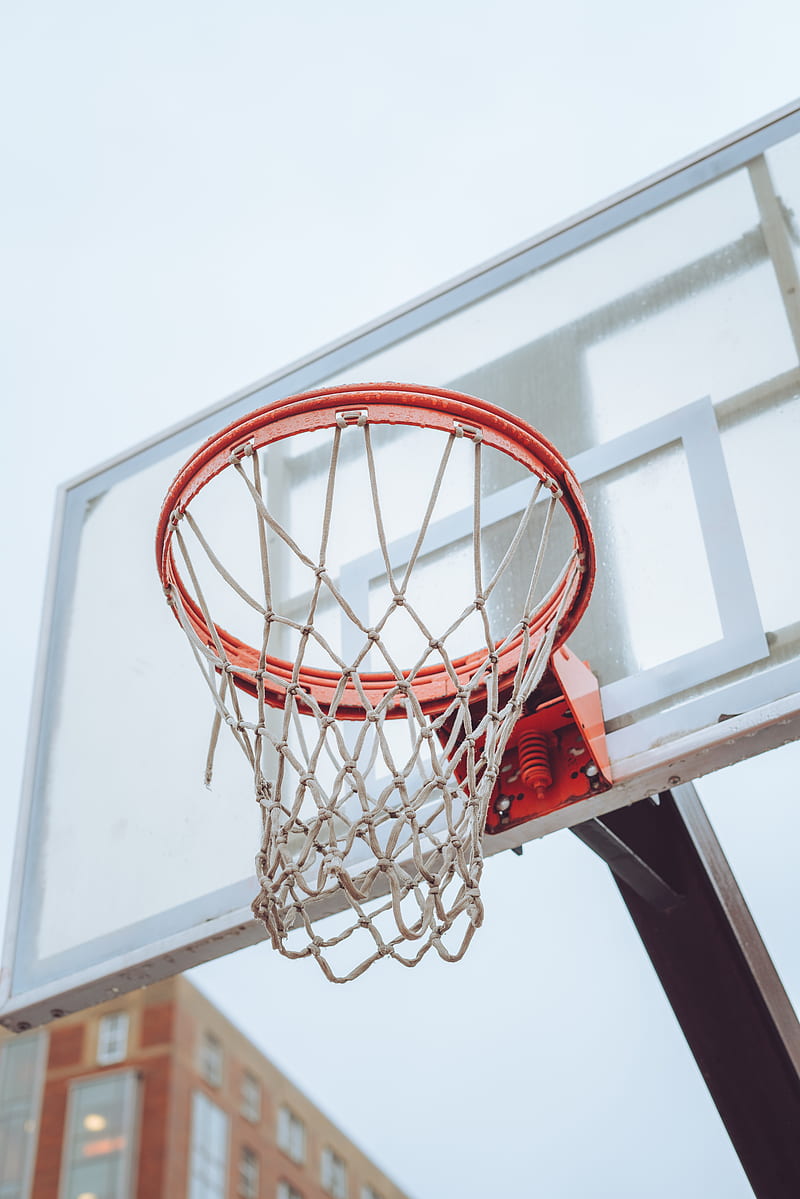 basketball hoop, basketball, hoop, net, backboard, HD phone wallpaper
