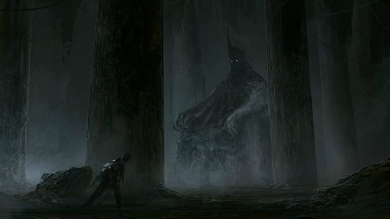 forest demon, dark, protector, trees, Fantasy, HD wallpaper