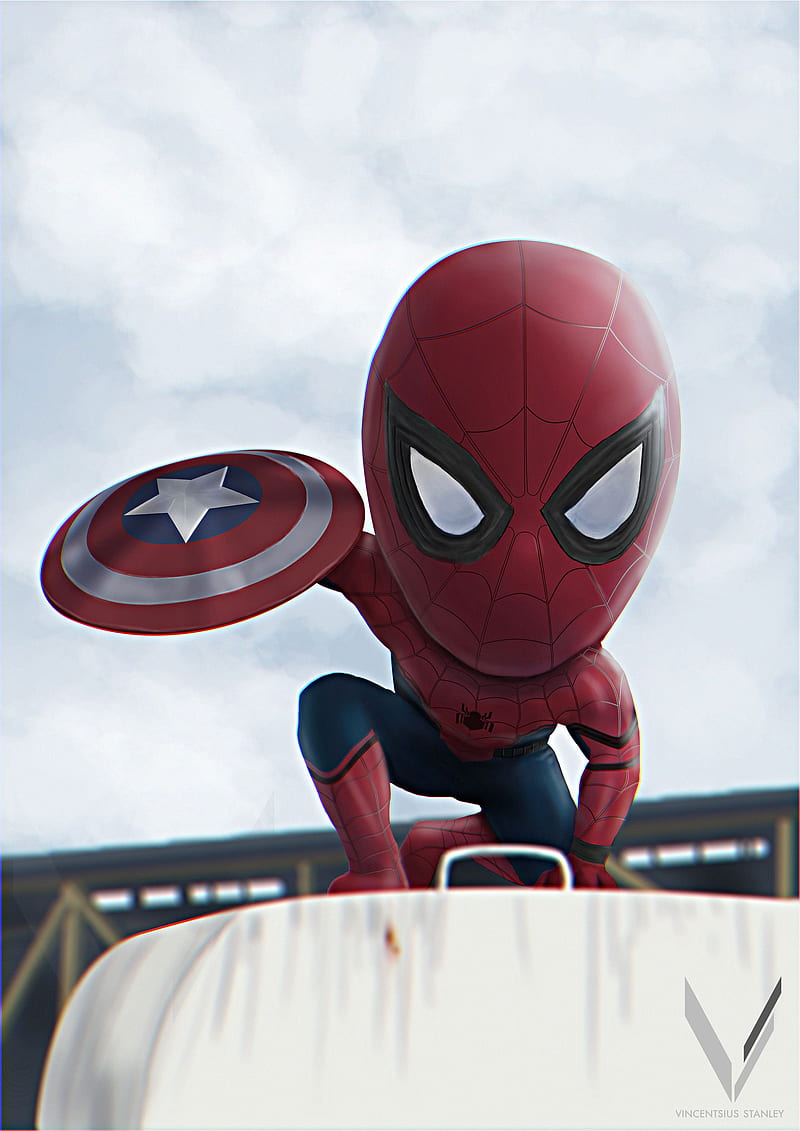 Spiderman In Civil War, spiderman, superheroes, artwork, digital-art, HD phone wallpaper