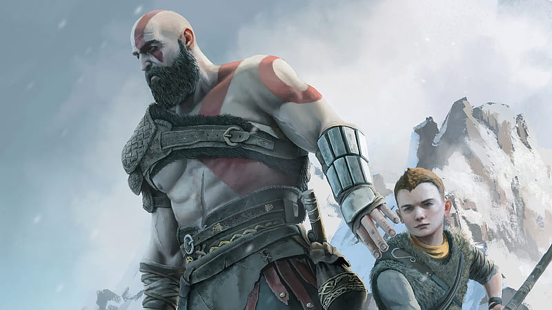 Kratos And Atreus Dad Of Boy , kratos, god-of-war-4, god-of-war, 2020-games, games, ps-games, artstation, HD wallpaper