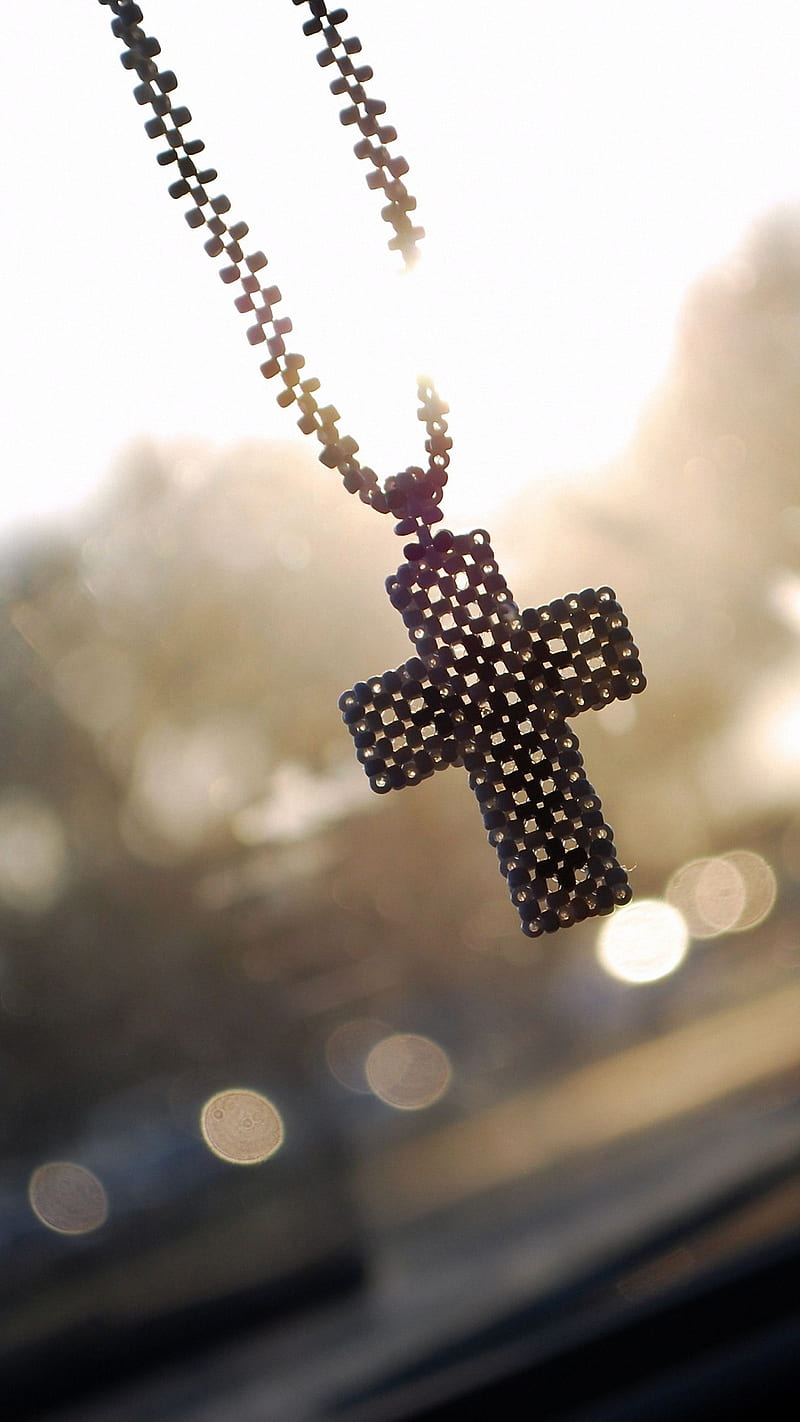 Cross Necklace, Gold Cross, HD phone wallpaper