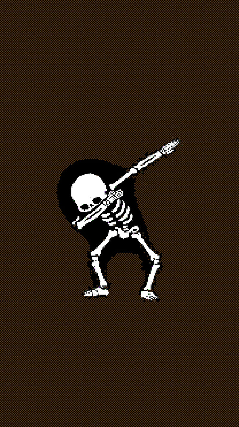 Skull Pixel, caveira, preto, branco, brazil, ossos, leve, simples, HD phone wallpaper