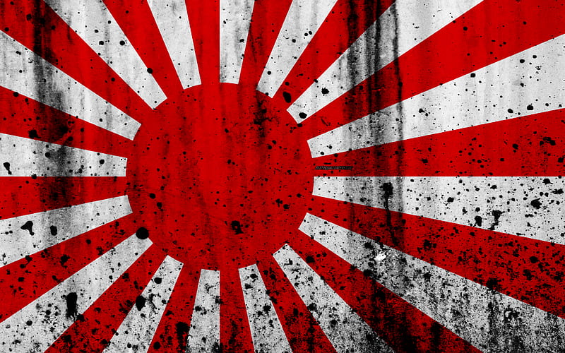 Rising Sun Flag Grunge Stone Texture Flag Of Jmsdf Japanese Flags Imperial Navy Of Japan Hd Wallpaper Peakpx