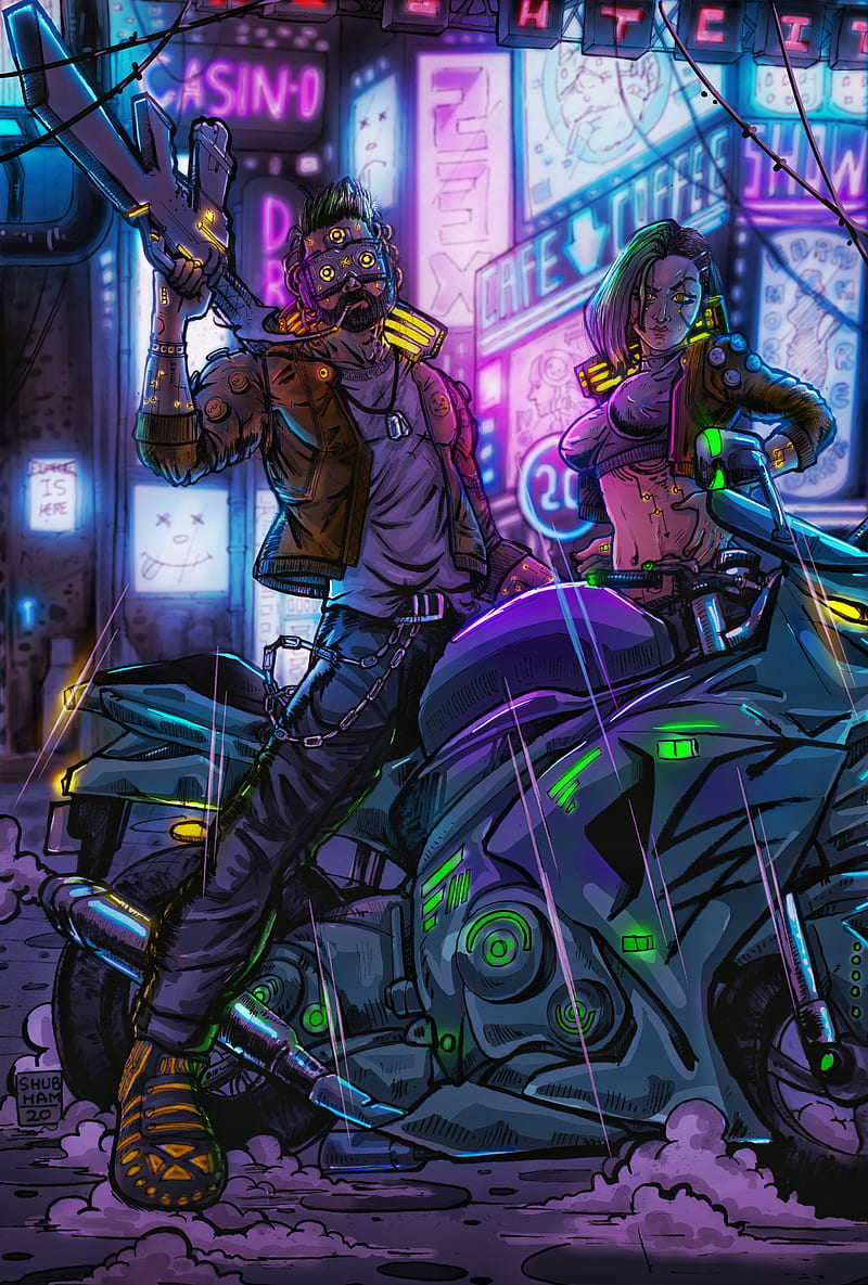 Cyberpunk 2077 Art Phone wallpaper Vers.#2 by DigitalSamurai2077
