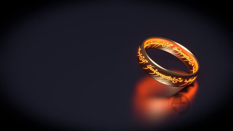 The Lord of the Rings: The Rings of Power 2022, golden, afis, poste, tv series, black, ring, the rings of power, lotr, HD wallpaper
