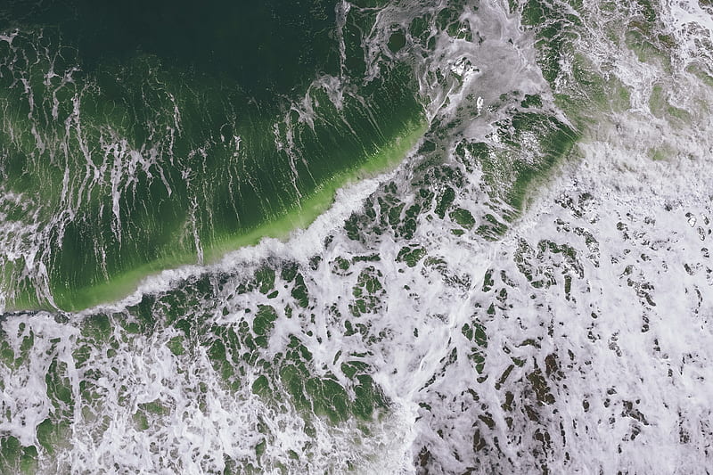 Top View Sea Waves, HD wallpaper