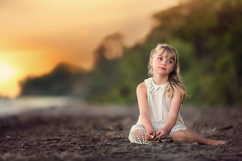 Little girl, pretty, sunset, adorable, sightly, sweet, nice, beauty, face, child, bonny, lovely, pure, blonde, sky, baby, cute, sit, feet, white, Hair, little, Nexus, bonito, dainty, kid, graphy, fair, green, people, pink, Belle, comely, tree, girl, princess, childhood, HD wallpaper