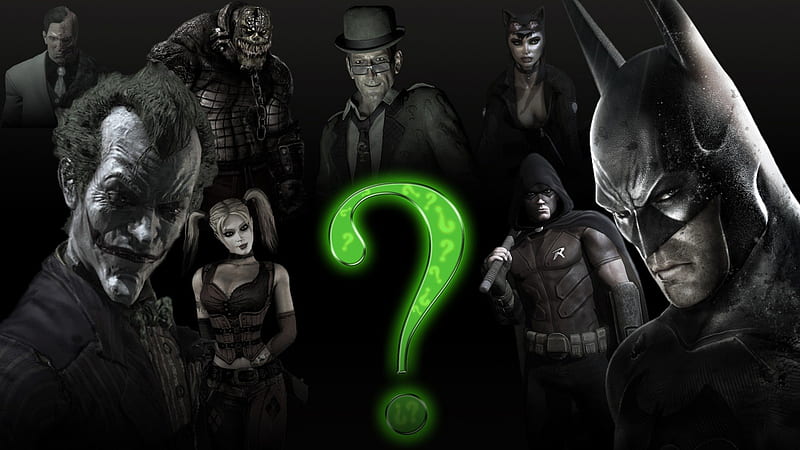Arkham city, batman, riddler, catwoman, joker, HD wallpaper | Peakpx