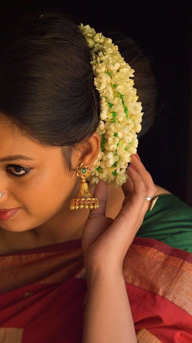 South Indian Bridal Hairstyles Flase Hair Jasmine Rose Flowers Jadabillas  Buy Now