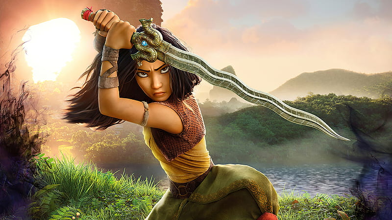 Girl With Sword Raya and the Last Dragon, HD wallpaper