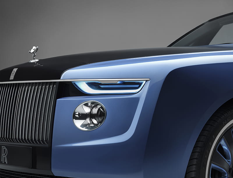 Rolls Royce, Rolls-Royce Boat Tail, Rolls-Royce, Blue Car, Luxury Car, HD wallpaper