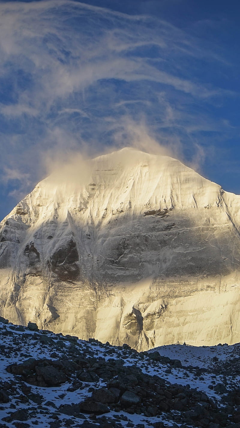 Mount Kailash, himalaya, india, mountain, shiva, HD phone wallpaper