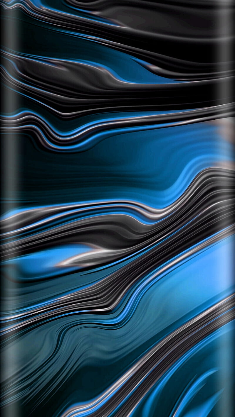 Blue black, blue, swirl, HD phone wallpaper