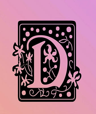 Monogram D, initial, HD phone wallpaper