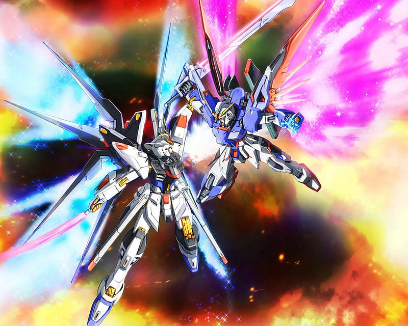 Gundam Seed Destiny, gundam, figther, gundam see, destiny, light, HD wallpaper