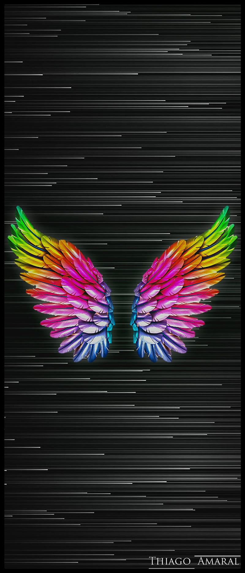 Alas, alado, anjo, colorido, ala, Fondo de pantalla de teléfono HD | Peakpx