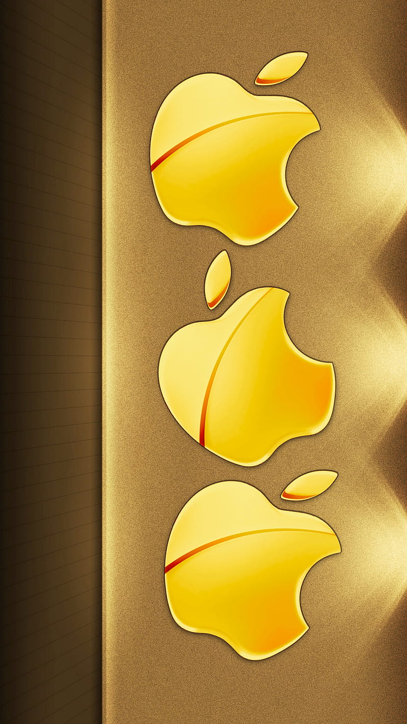 Gold apple, iphone 6, HD phone wallpaper