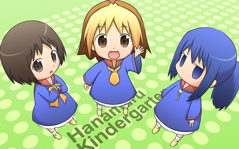 Anzu, Hiiragi, Koume in Hanamaru Kindergarten