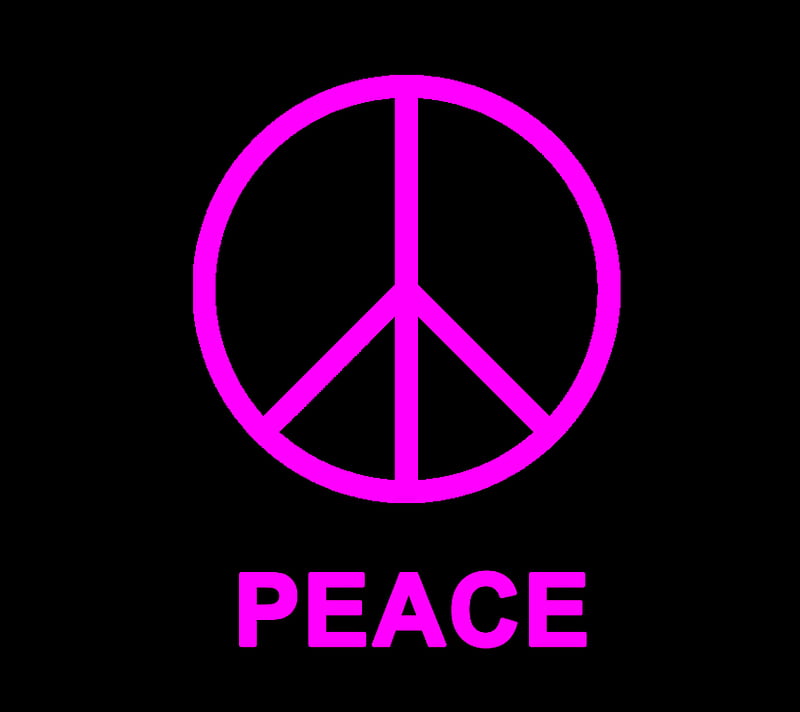 Peace, happiness, love, pink, sign, HD wallpaper | Peakpx
