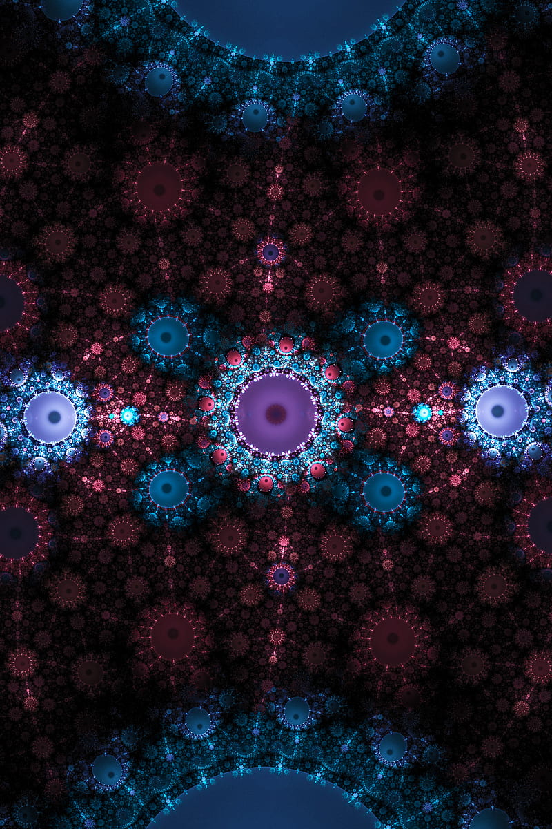 fractal, pattern, abstract, multicolored, digital, HD phone wallpaper