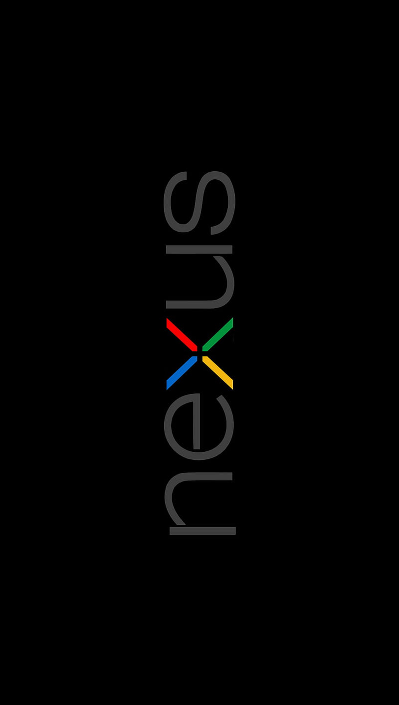 Nexus Grey w X, black, colourful, google, logo, HD phone wallpaper